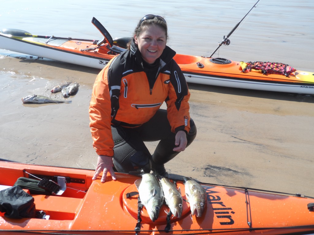 northumberland kayak fishing woman